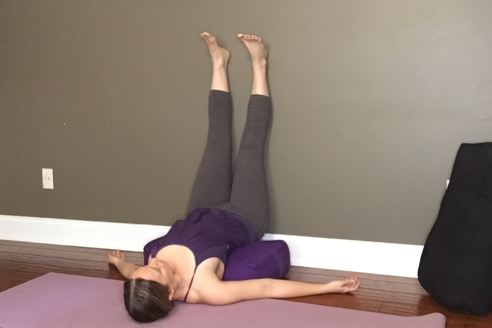 Legs Up the Wall Pose | 10 Yoga Poses with Yoga Bolster